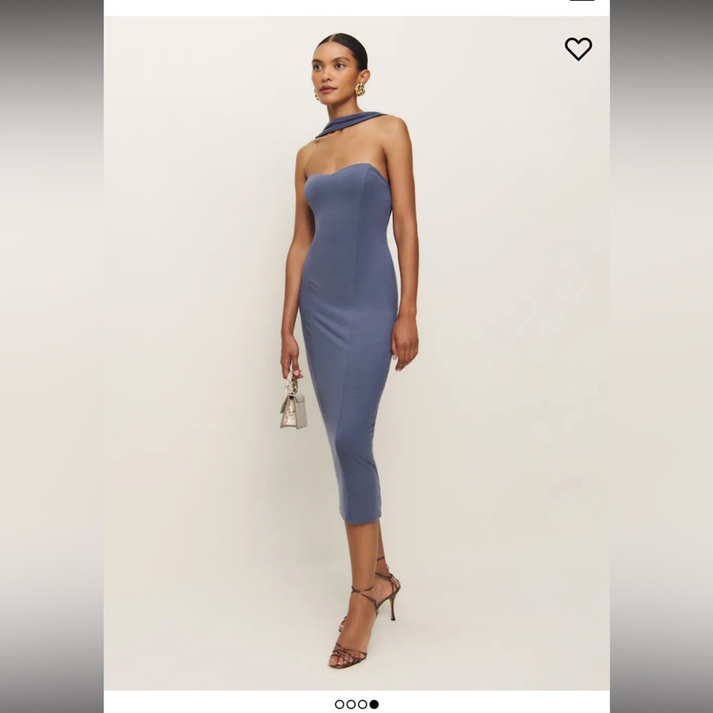 Reformation royal knit blue dress - Picture 4 of 6